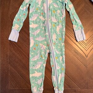 Little Sleepies Sea Life Green Footies